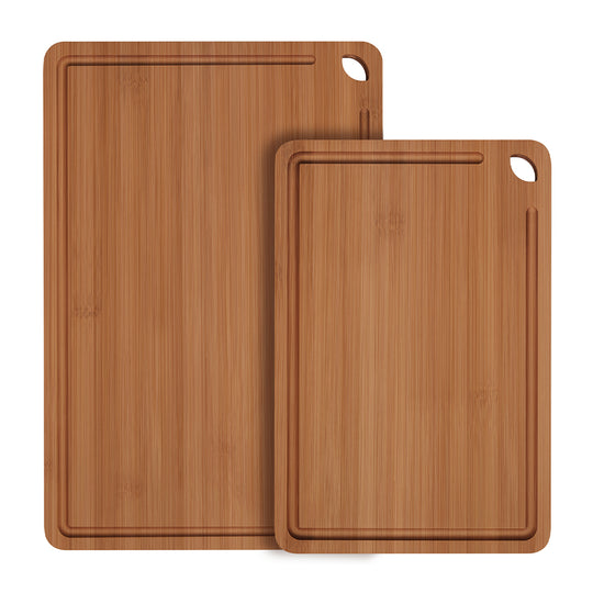 Cutting Board Set of 2, Brown banner
