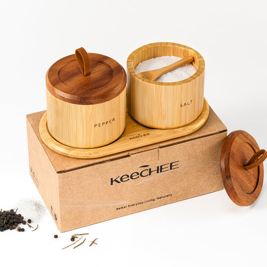 Bamboo Salt Cellar Set of 2 banner